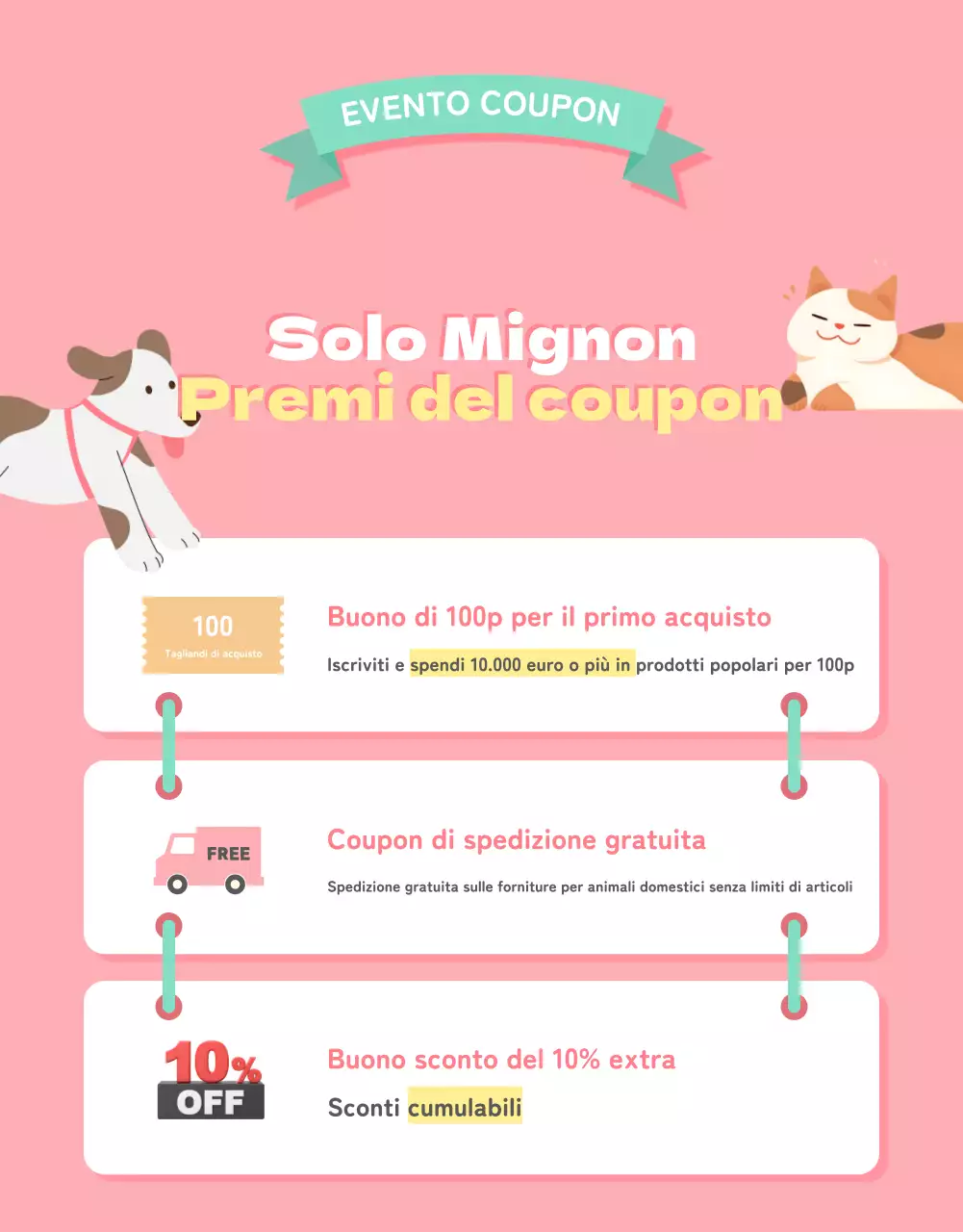 Una collezione di simpatici articoli per animali domestici in rosa
