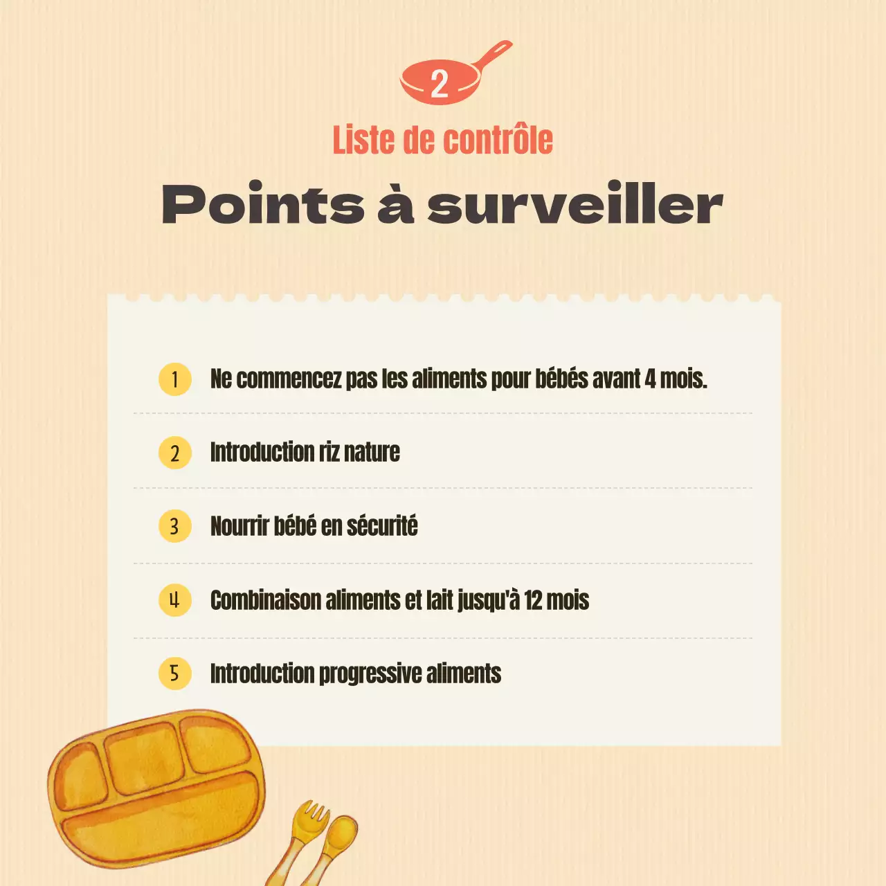 A propos des aliments pour bébés orange et ivoire
