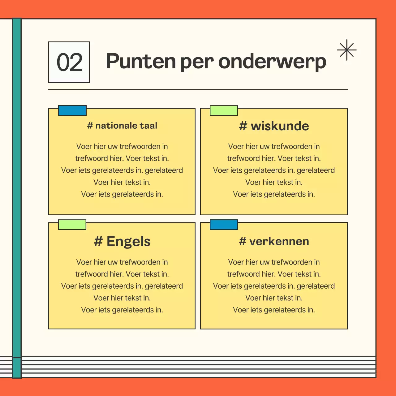 Een kitscherig oranje schoolcollege promoten