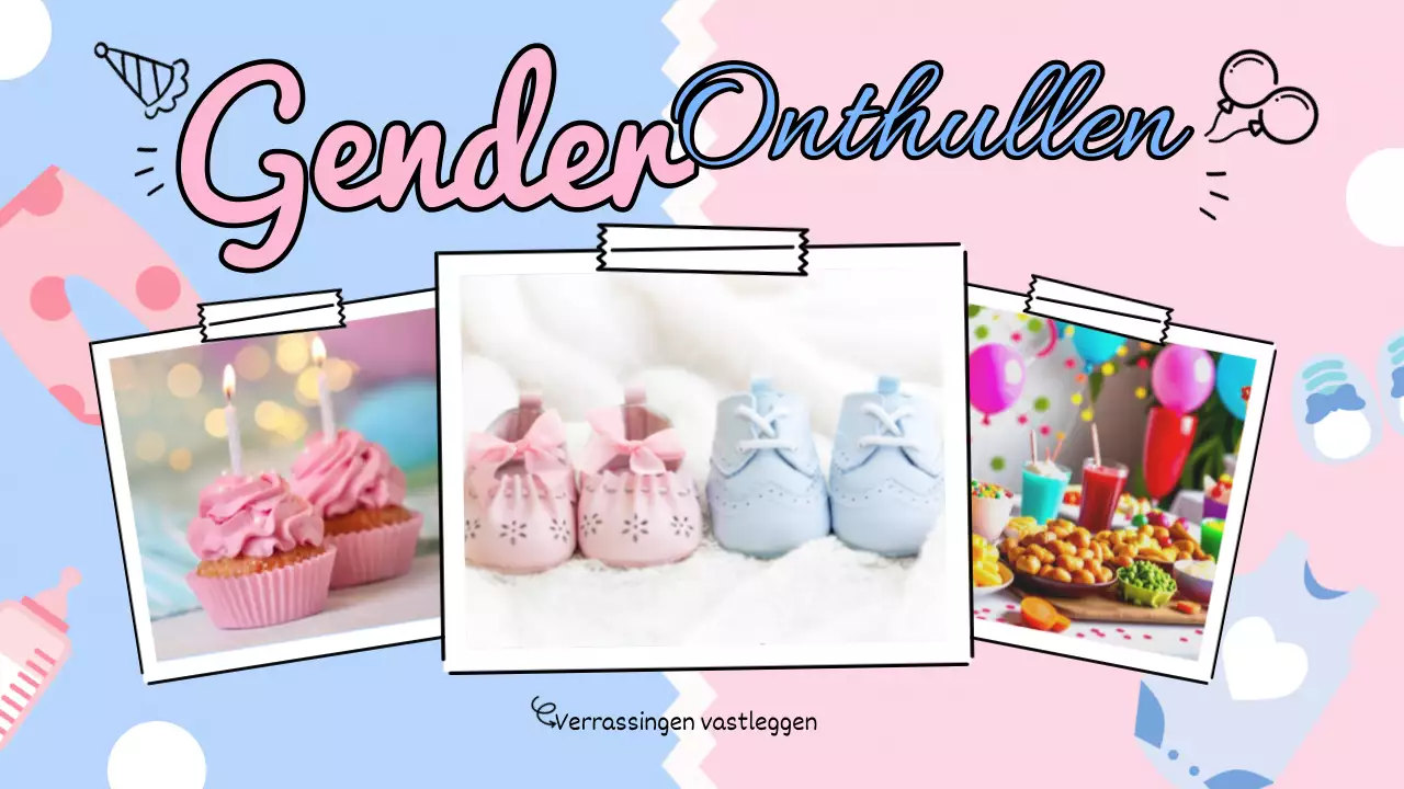 Een schattige gender reveal party in lichtblauw en roze MainTitle