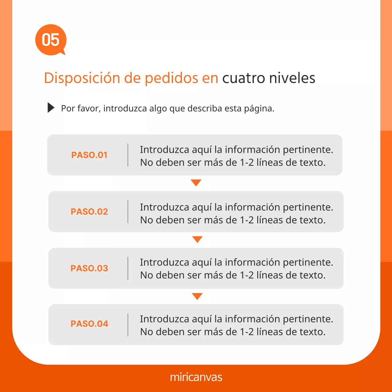 Promover una marca sencilla en blanco y naranja