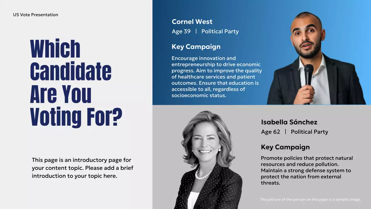 Blue Modern Voter Registration Guide Presentation