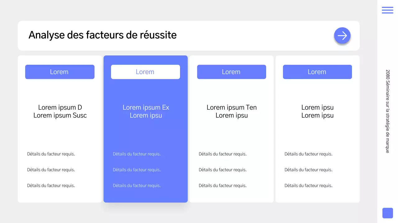 Une stratégie de marque simple en bleu et gris