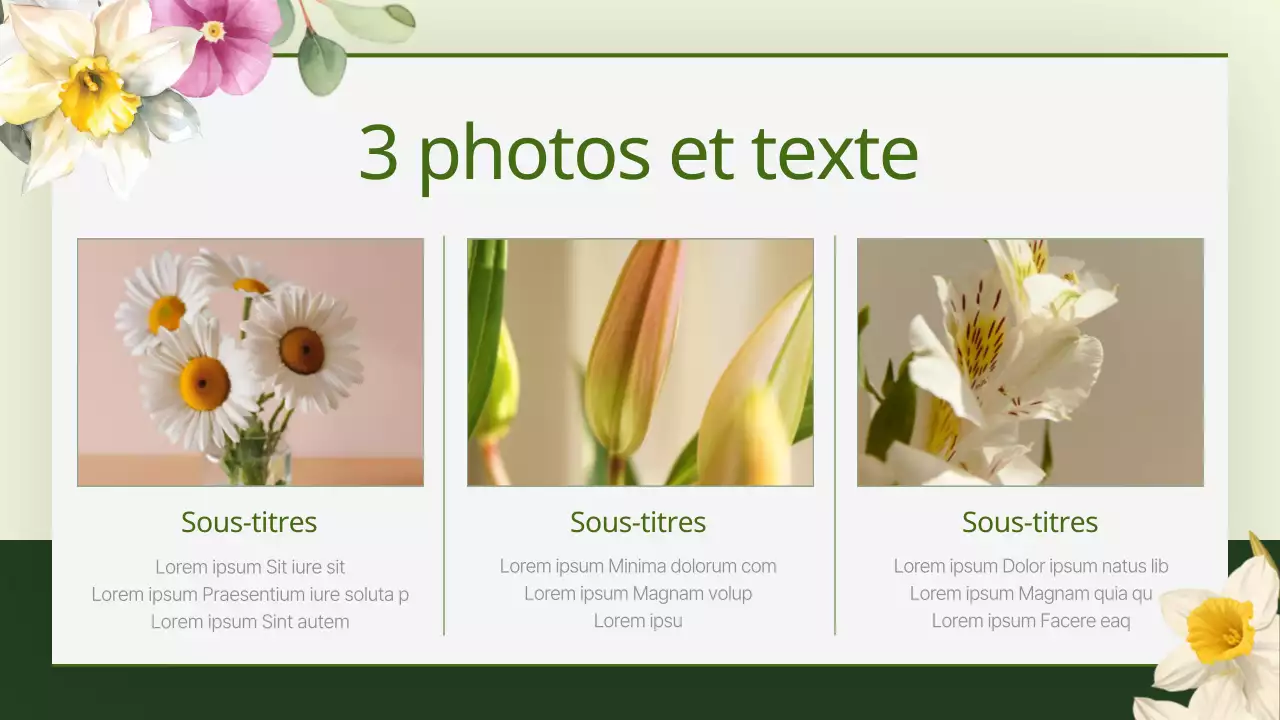Guide des jolis fonds floraux en vert et jaune