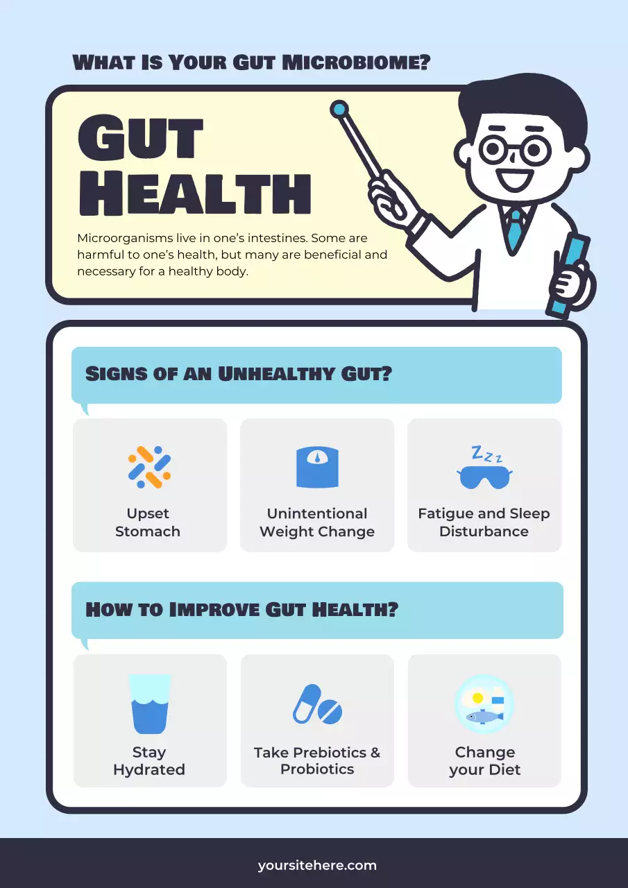 Blue Modern Health Guide Poster