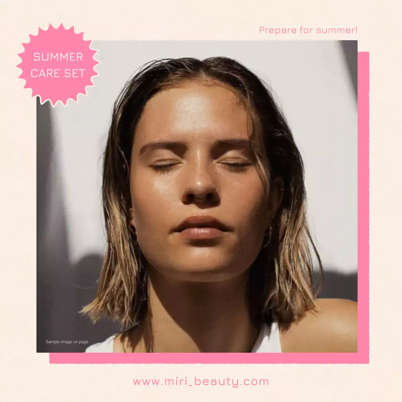 Pink Modern Summer Promotion Social Media Post