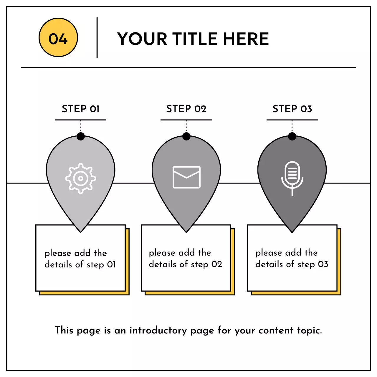Yellow Minimal Business Guide Instagram Carousel