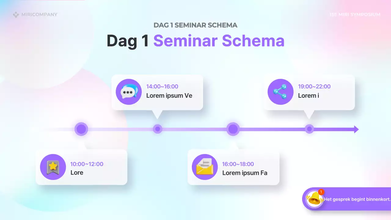 On-trend speakerpresentaties in lichtblauw en roze