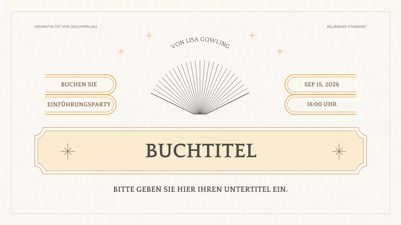 Buchvorstellung des neuen geometrischen Buches in Gelb und Elfenbein