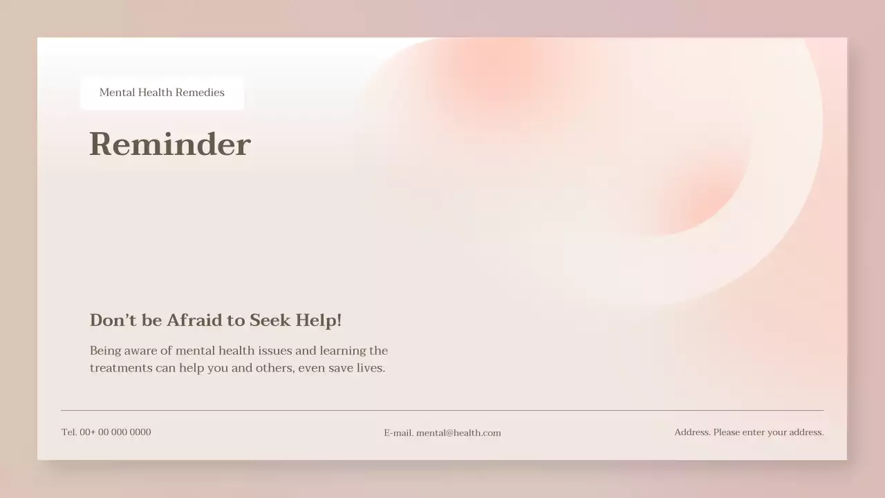 Beige Minimal Mental Health Guide Presentation