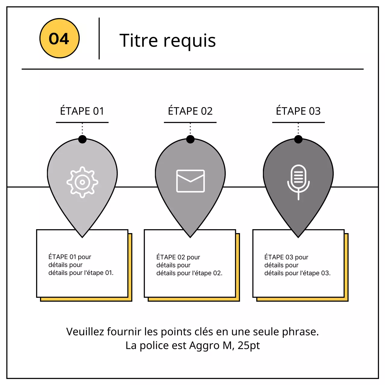 Un simple prospectus d'entreprise jaune et noir