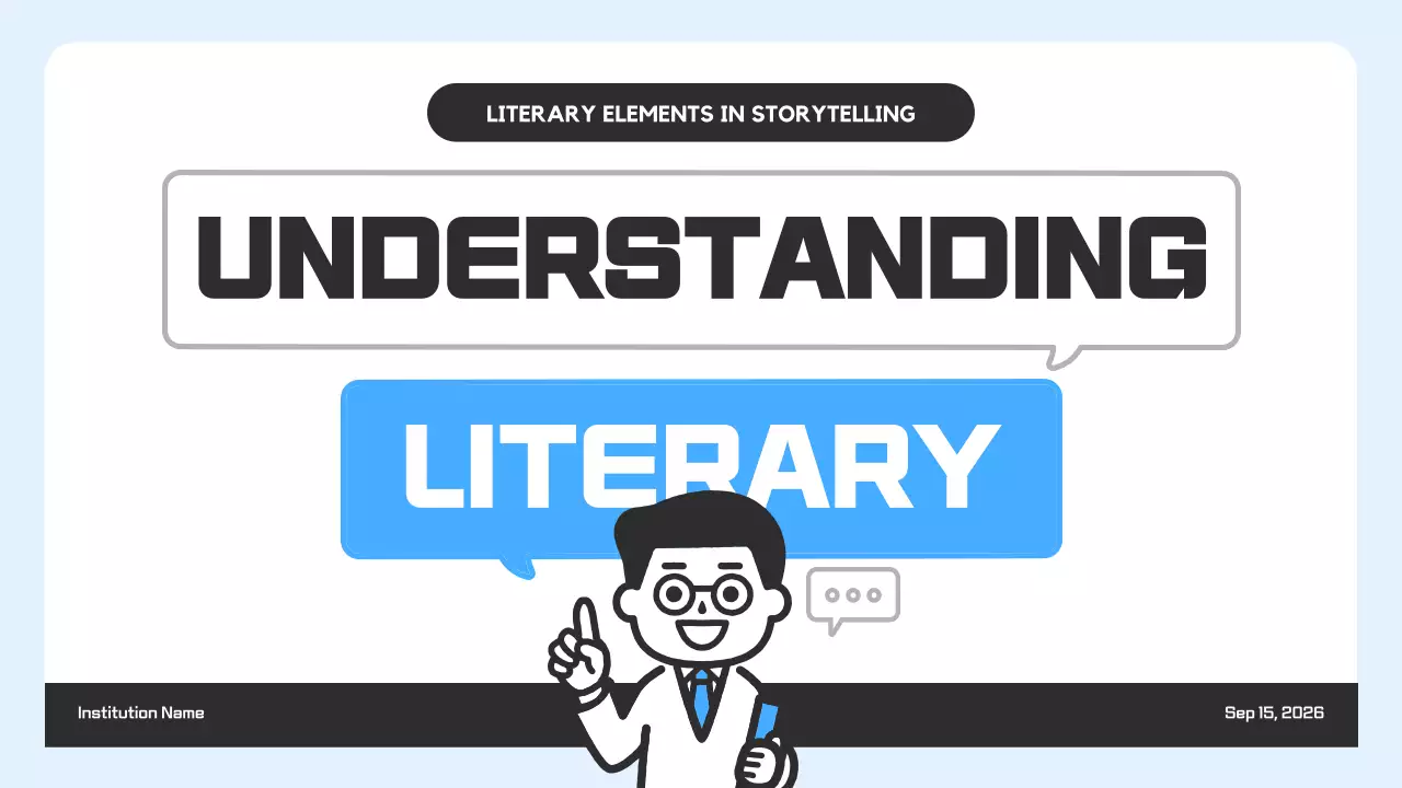 블루 모던 스토리텔링 코스 프레젠테이션