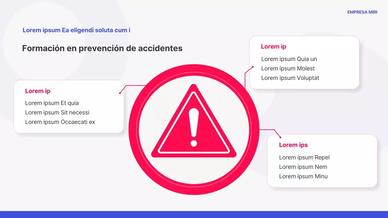 Formación inicial sencilla en azul