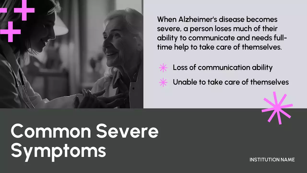 Grey Minimal Alzheimer's Guide Presentation