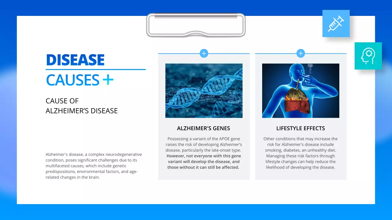 Blue Modern Alzheimer's Guide Presentation