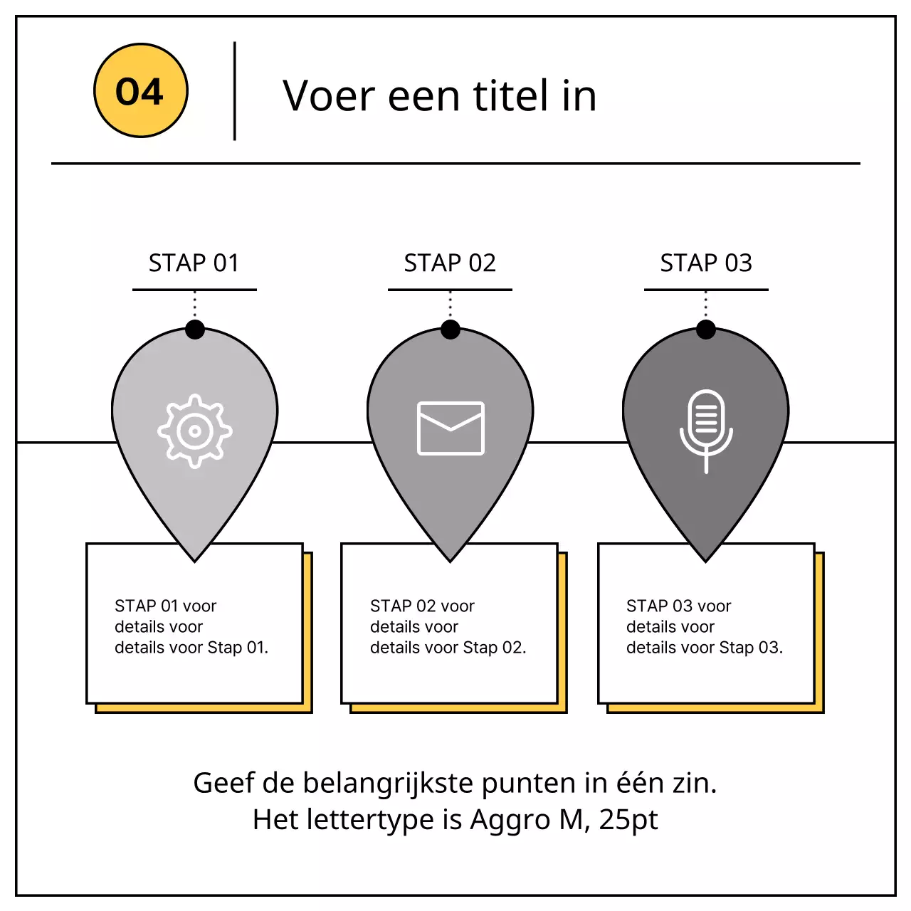 Een eenvoudige geel-zwarte zakelijke prospectus