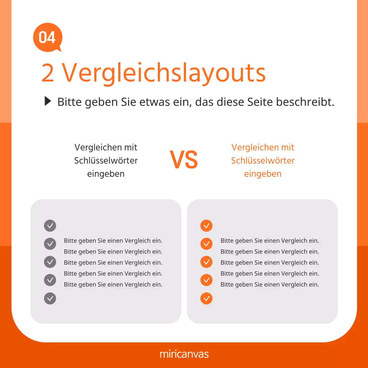 Werbung für eine einfache Marke in Weiß und Orange