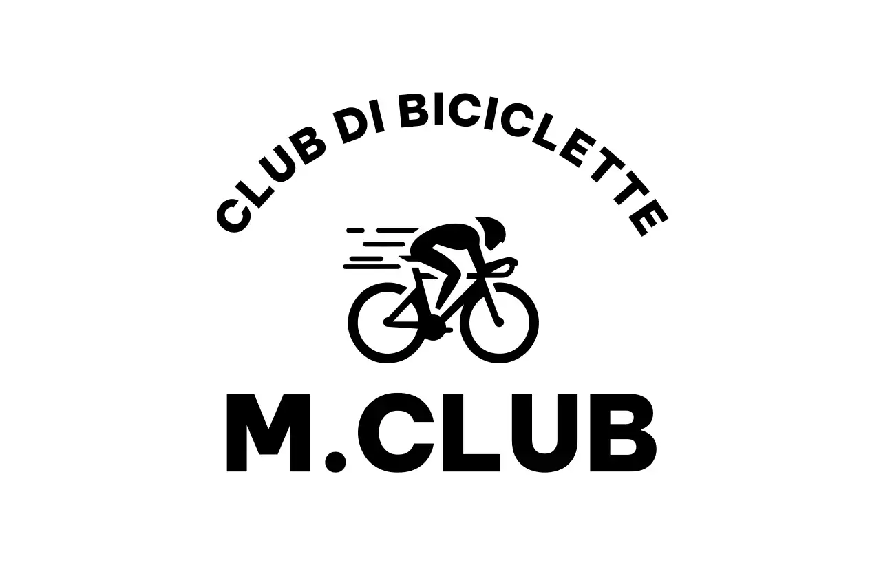 Una semplice mazza con l'illustrazione di una bicicletta in corsa