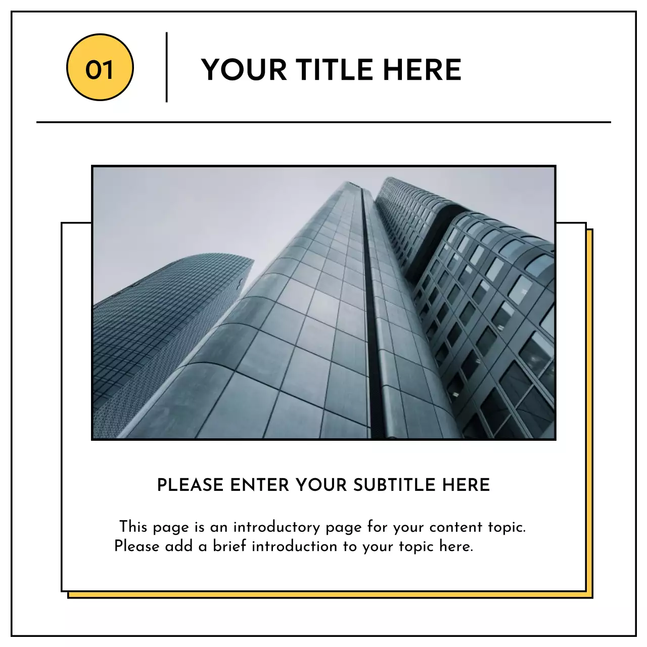 Yellow Minimal Business Guide Instagram Carousel