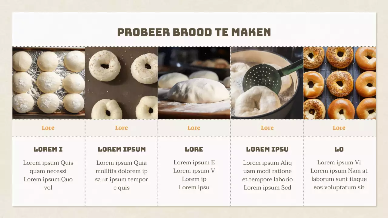 Recept voor een eendaagse cursus Modern bakken in Beige