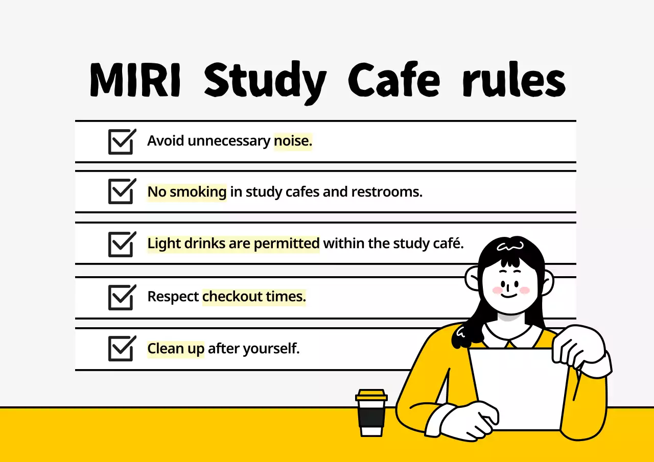 Yellow Simple Cafe Guideline Poster