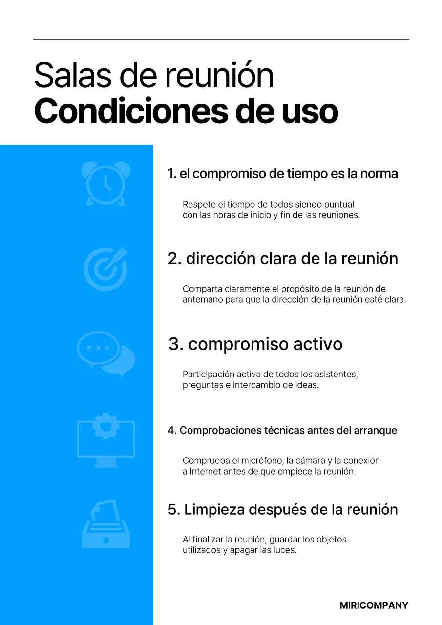 Una plantilla corporativa sencilla en azul y negro