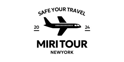 Travel promotional logo with airplane