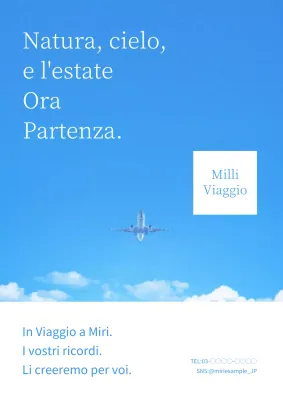 PR di viaggio estivo blu semplice.