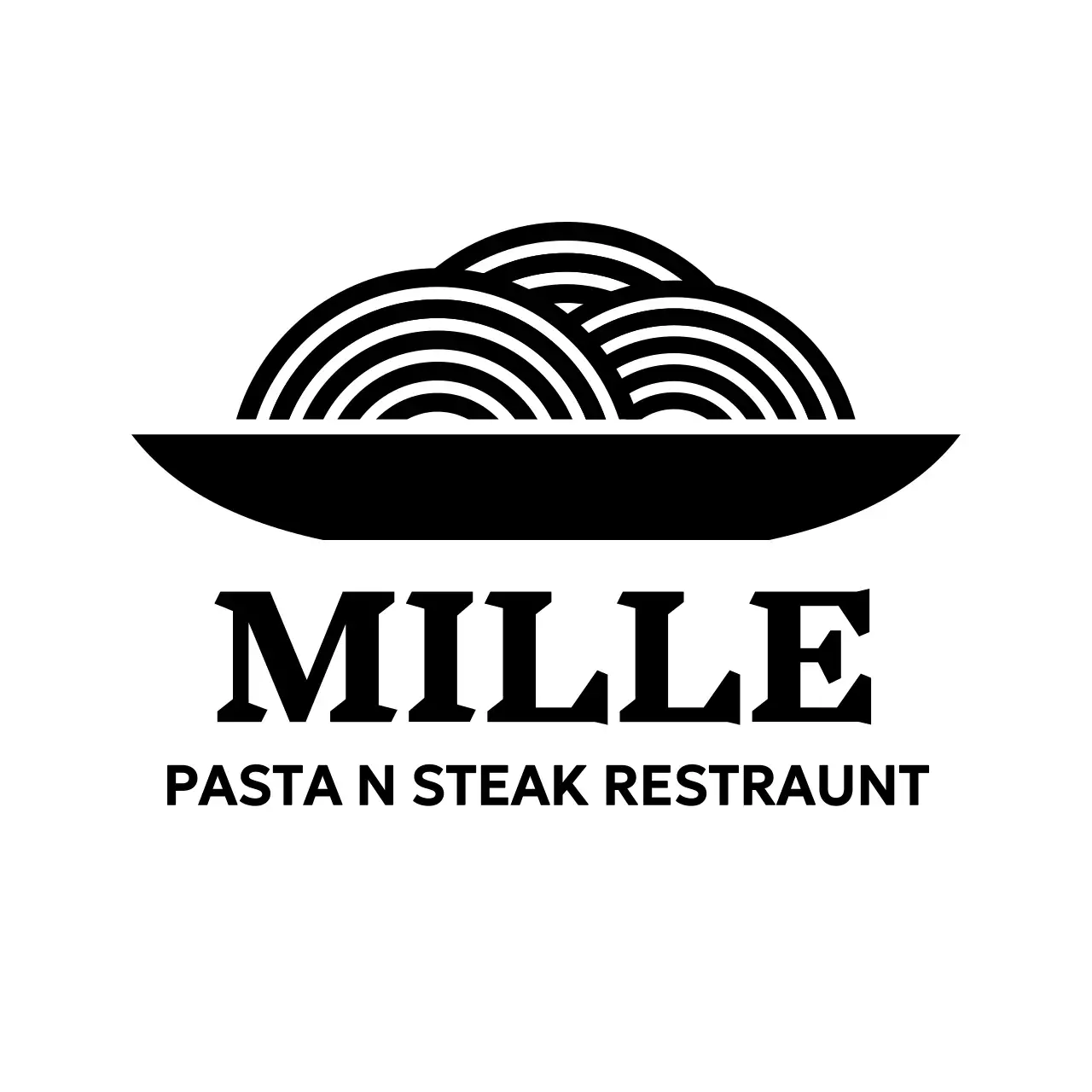 Logos de restaurants avec icônes minimalistes