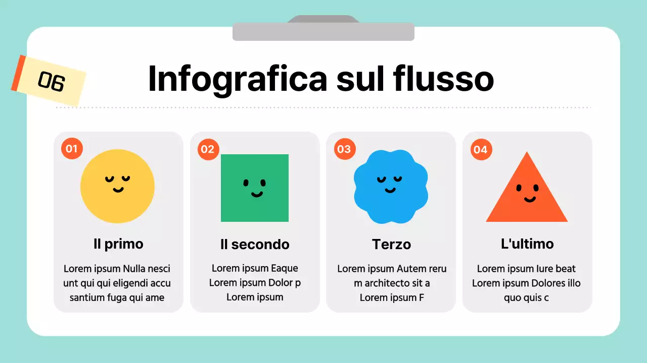 Una guida semplice e carina in azzurro e bianco