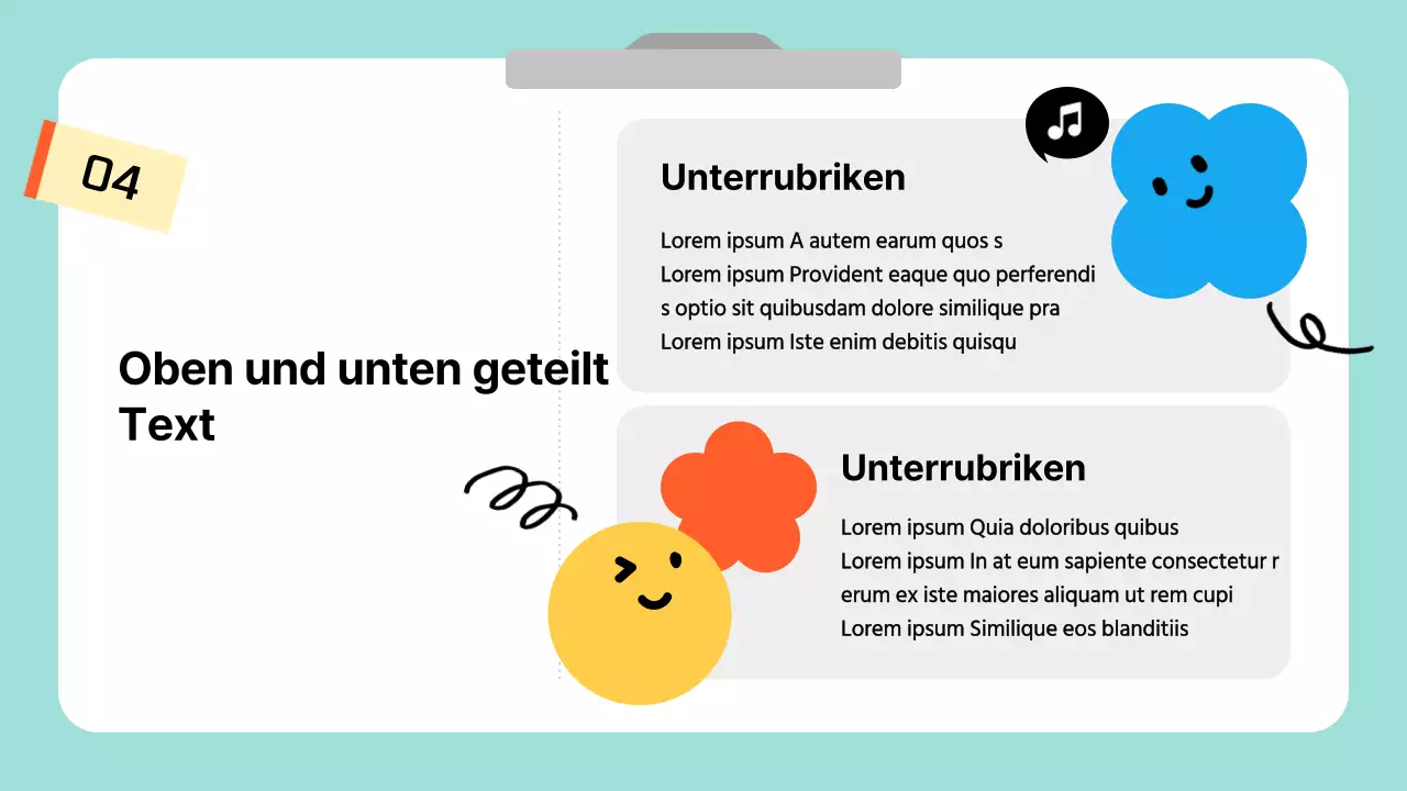 Ein einfacher, niedlicher Leitfaden in Hellblau und Weiß