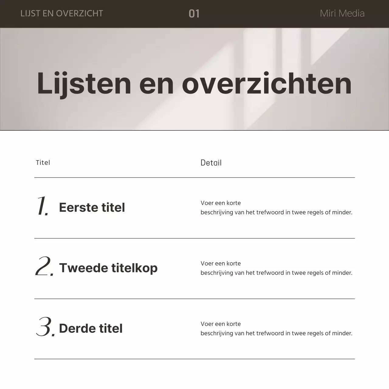 Een eenvoudige zakelijke nieuwsbrief in bruin en wit