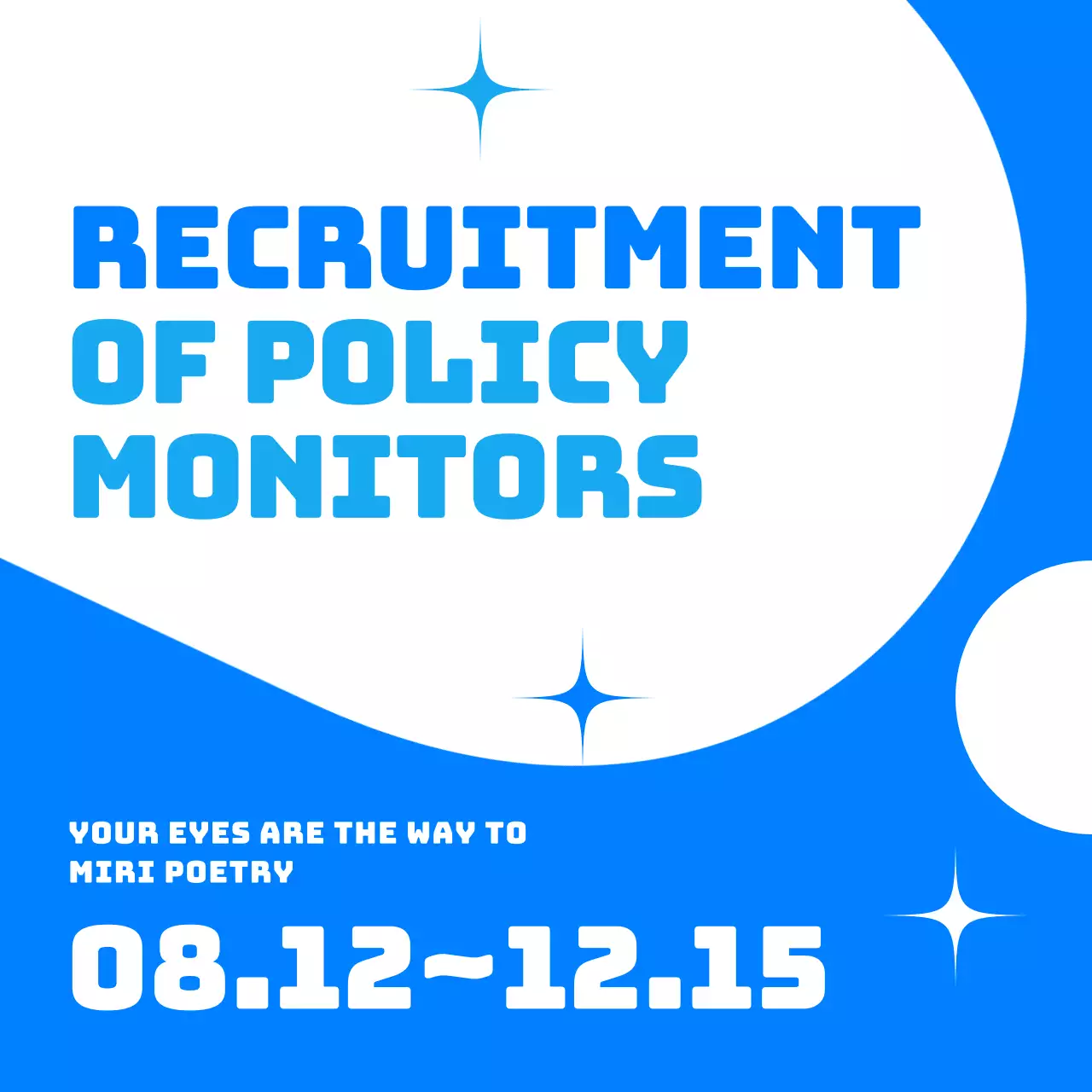 Blue Modern Recruitment Announcement Instagram Carousel