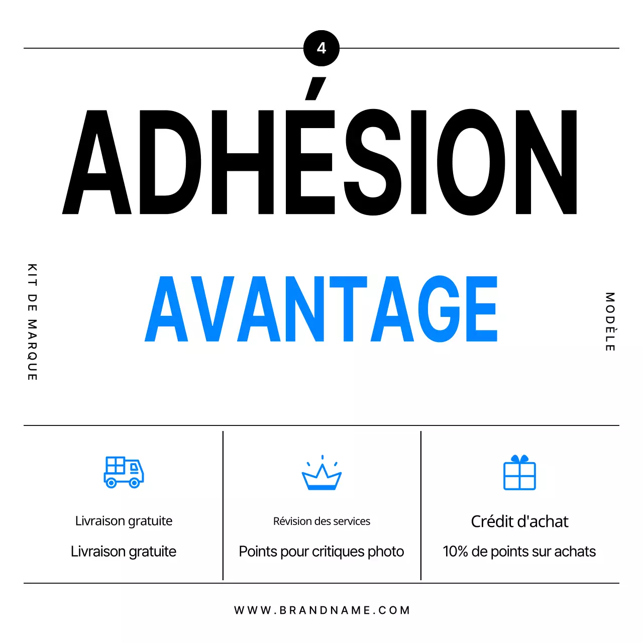 Promouvoir une marque moderne en noir et bleu