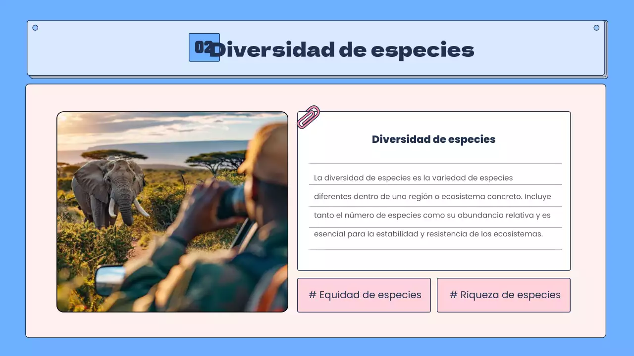 Biodiversidad tropical en azul y rosa Recursos educativos