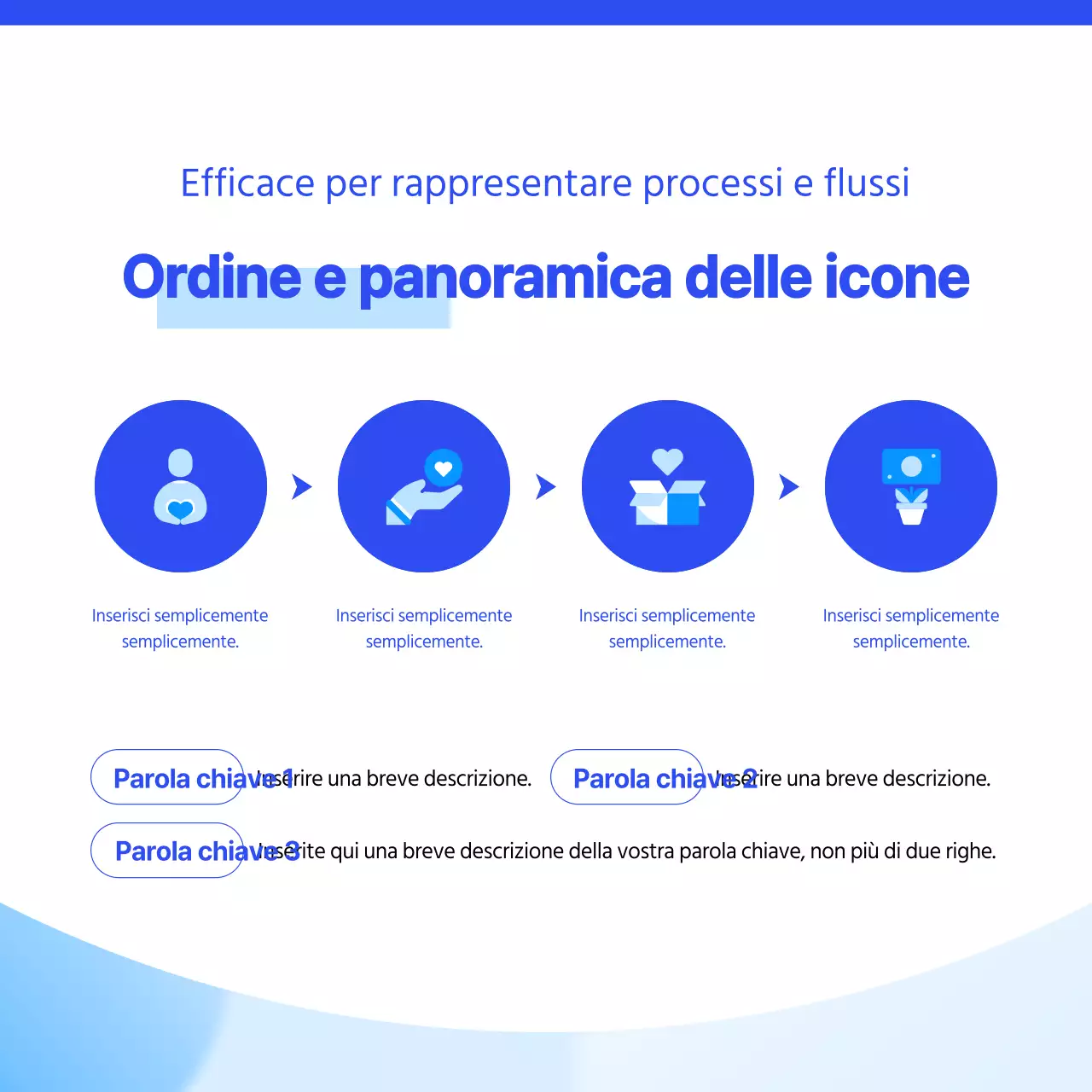 Una semplice newsletter aziendale in blu e bianco