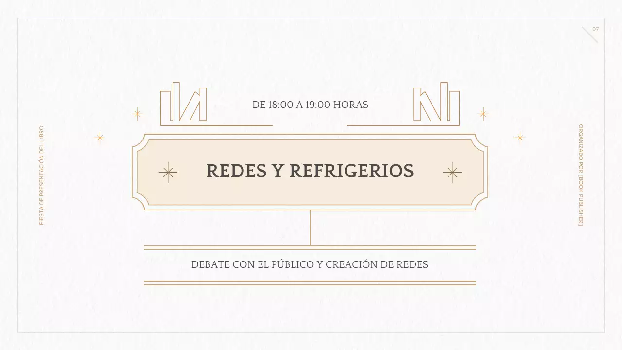 Presentación del nuevo libro geométrico amarillo y marfil