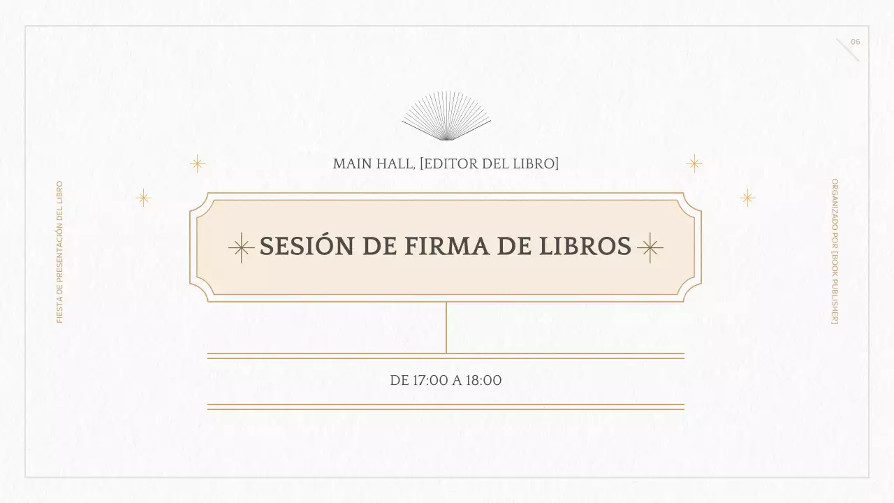 Presentación del nuevo libro geométrico amarillo y marfil