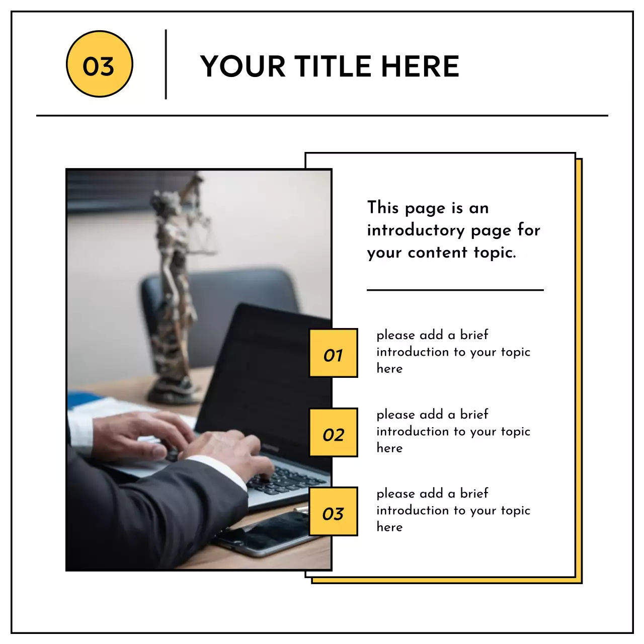 Yellow Minimal Business Guide Instagram Carousel