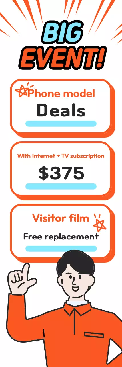 Promote a kitschy orange cell phone carrier event