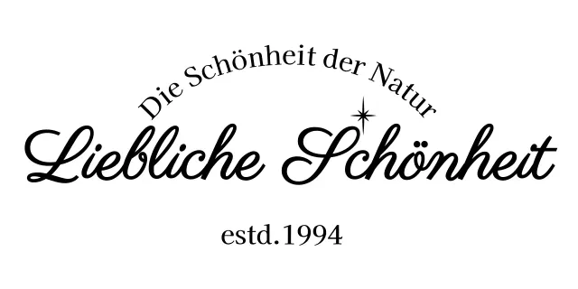 Werbung für einen glamourösen Schönheitssalon mit Kursivschrift und Glitzer