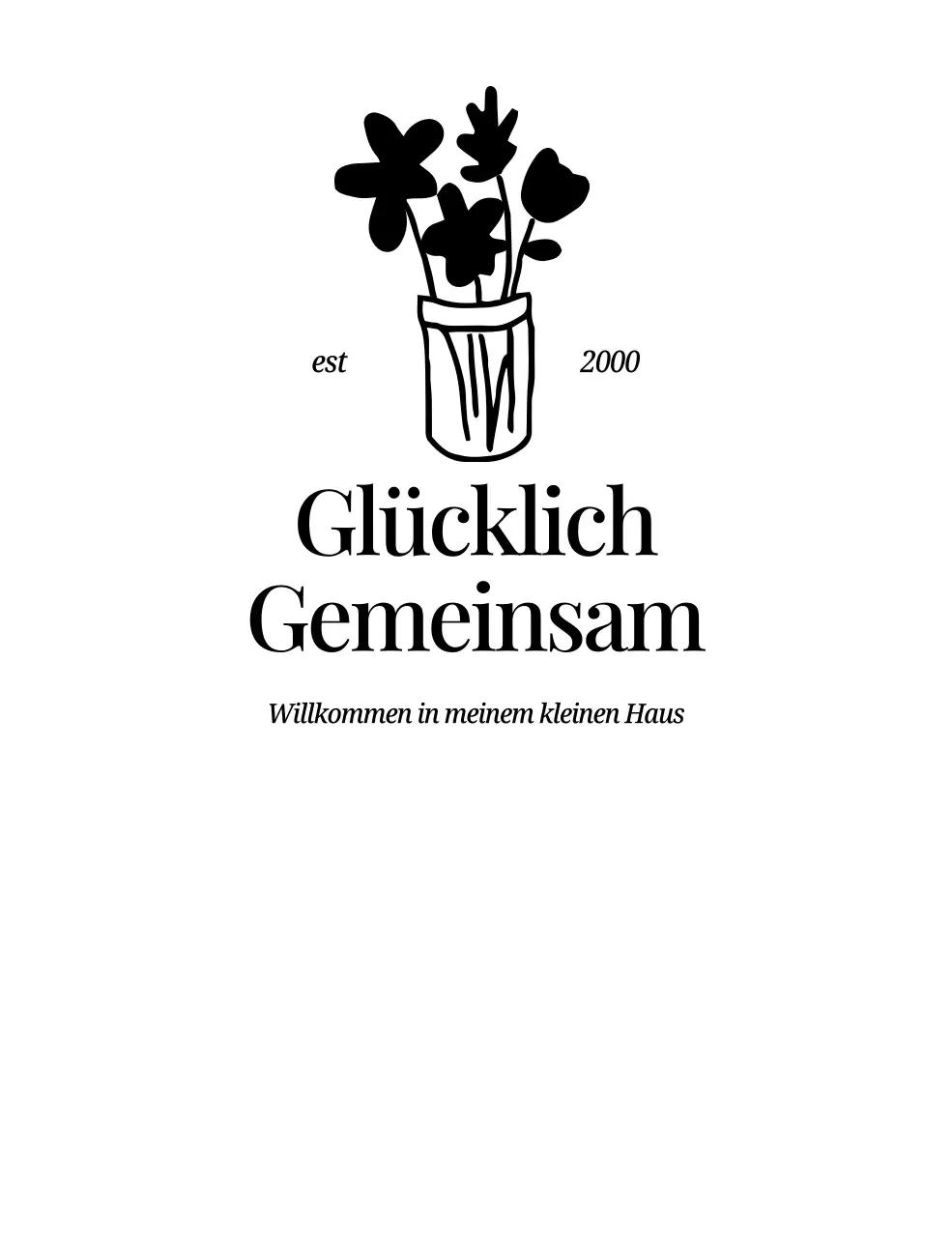 Emotionale Werbung mit handgemalten Blumen und Vase