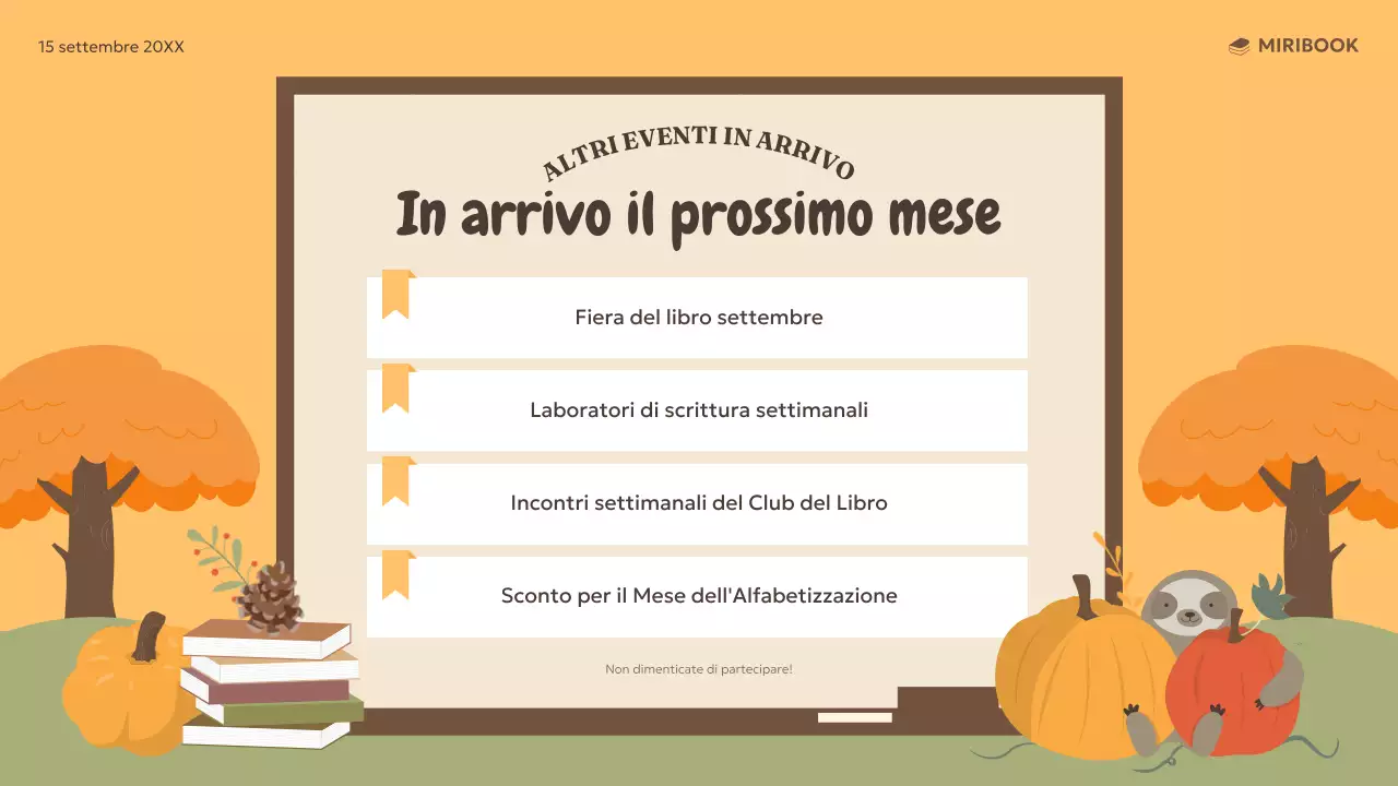 Una selezione di libri autunnali consigliati in arancione e verde