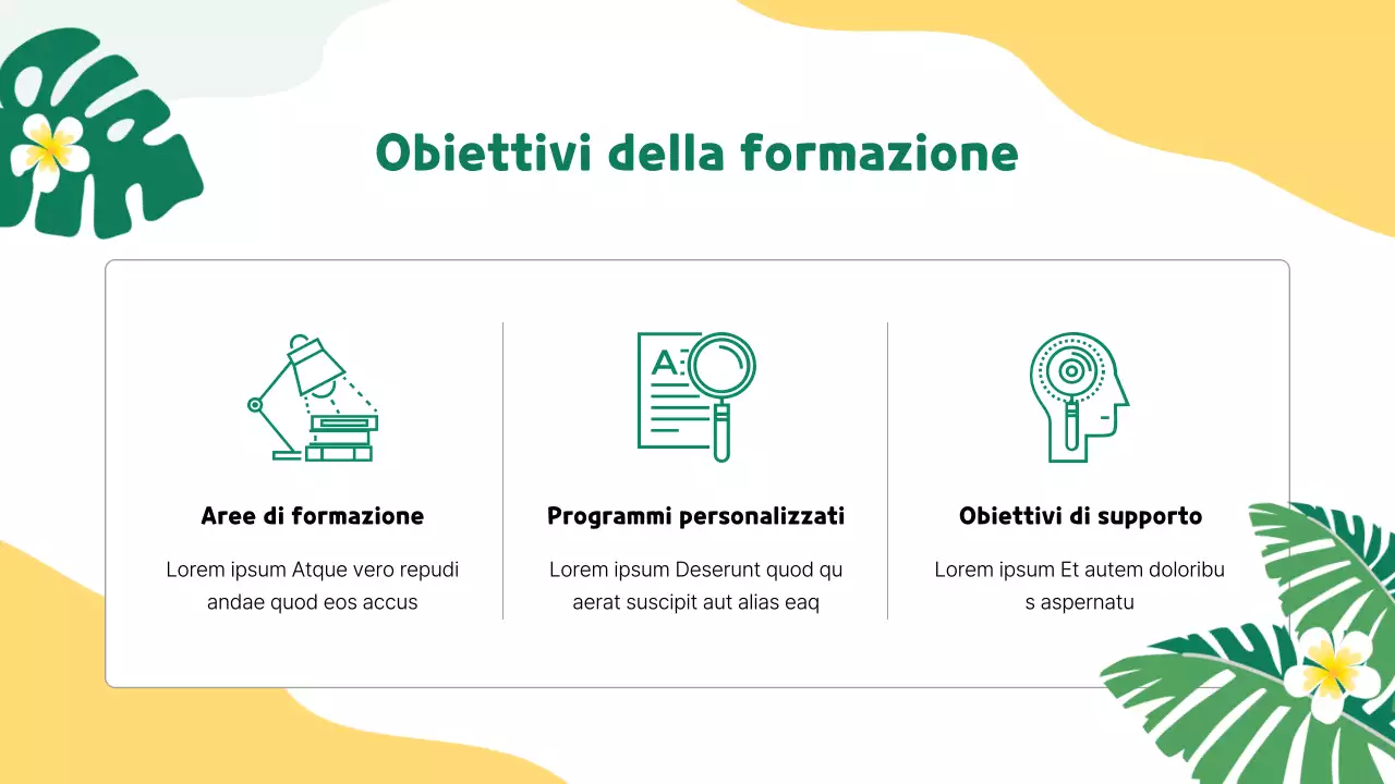Promuovete le offerte speciali per le vacanze scolastiche in giallo e verde.
