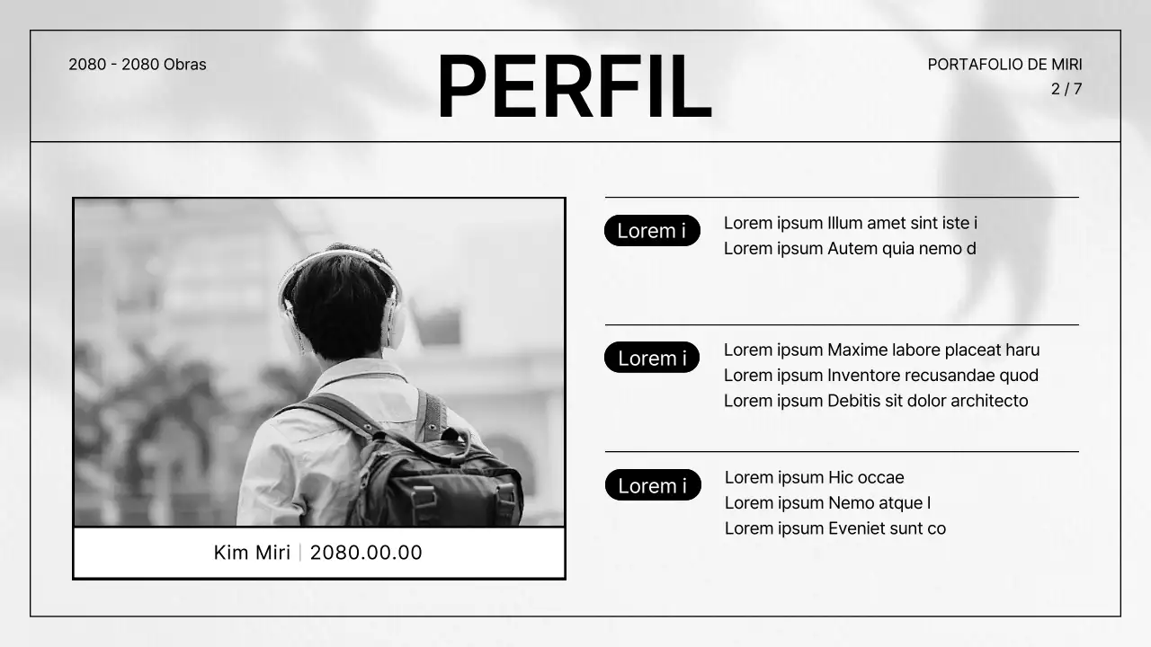 Una sencilla carpeta de CV en gris y negro