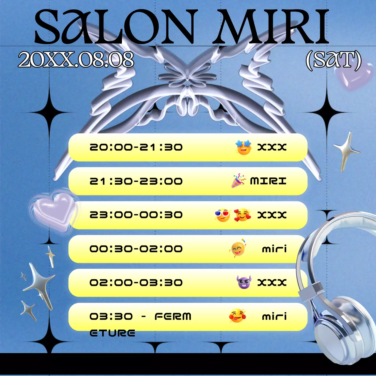 Une série de DJ sets inspirés du cyberpunk, en noir et violet.