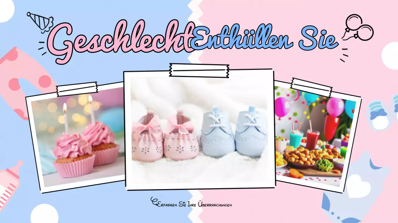 Eine süße Geschlechtsenthüllungsparty in Hellblau und Rosa MainTitle
