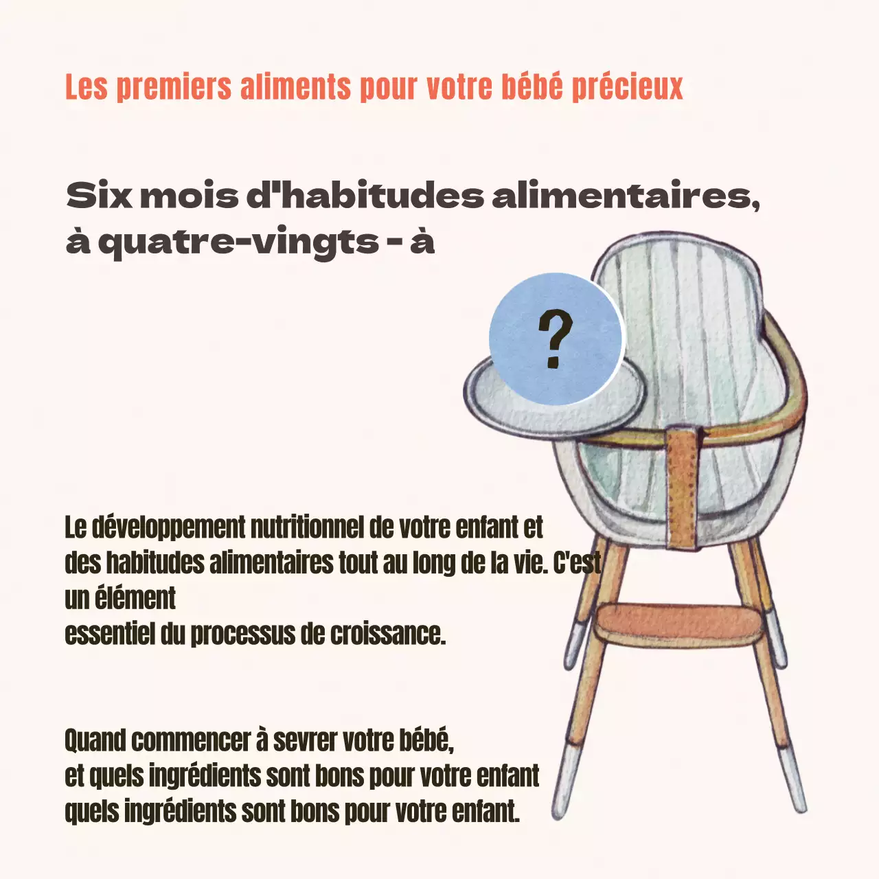 A propos des aliments pour bébés orange et ivoire