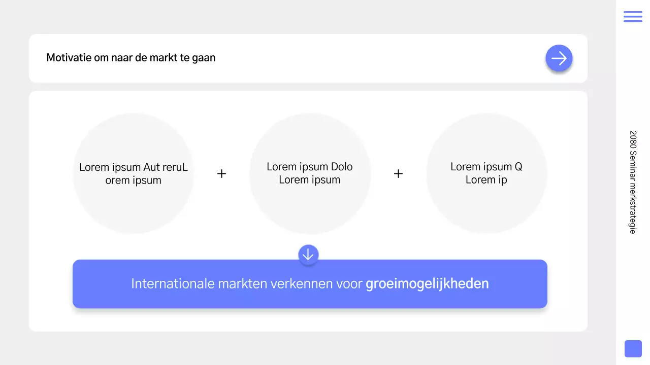 Een eenvoudige merkstrategie in blauw en grijs