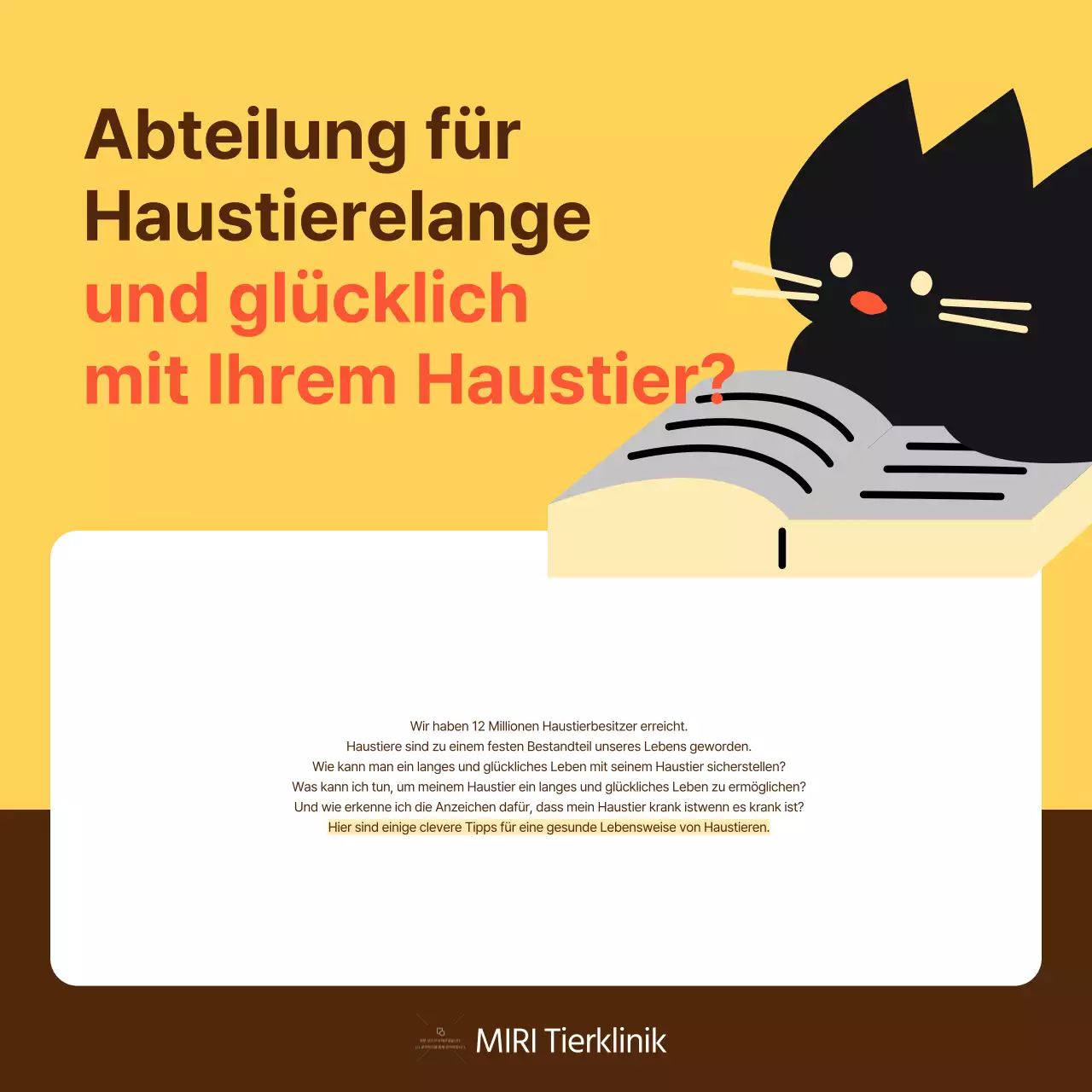 Der gelbe und orangefarbene Leitfaden für die Gesundheitspflege von Haustieren